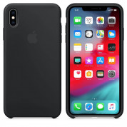 Apple Silicone Case - оригинален силиконов кейс за iPhone XS (черен) (bulk) 3