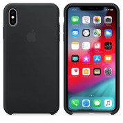 Apple Silicone Case - оригинален силиконов кейс за iPhone XS (черен) (bulk) 1