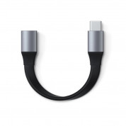 Satechi USB-C Extension Cable - удължителен USB-C кабел (12 см) (тъмносив)