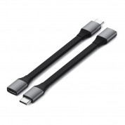Satechi USB-C Extension Cable - удължителен USB-C кабел (12 см) (тъмносив) 2