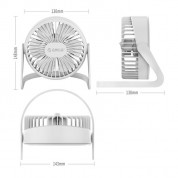 Orico Desktop USB Fan - практичен настолен вентилатор (бял) 2