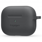 Spigen Airpods Pro Silicone Fit Case - силиконов калъф с карабинер за Apple Airpods Pro (тъмносив) 3
