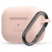 Spigen Airpods Pro Silicone Fit Case - силиконов калъф с карабинер за Apple Airpods Pro (розов) 1