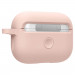 Spigen Airpods Pro Silicone Fit Case - силиконов калъф с карабинер за Apple Airpods Pro (розов) 5