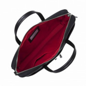 Knomo Hanover Slim Breifcase - луксозна чанта за преносими компютри до 15 инча (черен-сребрист) 3