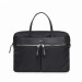 Knomo Hanover Slim Breifcase - луксозна чанта за преносими компютри до 15 инча (черен-сребрист) 2