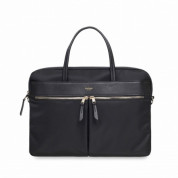 Knomo Hanover Slim Breifcase - луксозна чанта за преносими компютри до 15 инча (черен-златист) 1