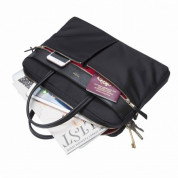 Knomo Hanover Slim Breifcase - луксозна чанта за преносими компютри до 15 инча (черен-златист) 2