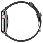Spigen Retro Fit Band - кожена каишка за Apple Watch 42мм, 44мм, 45мм (черен) 2
