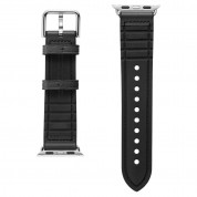 Spigen Retro Fit Band - кожена каишка за Apple Watch 42мм, 44мм, 45мм (черен) 3