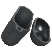 Spigen Airpods Silicone Case - силиконов калъф с карабинер за Apple Airpods и Apple Airpods 2 (тъмносив) 5