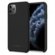 Spigen Silicone Fit Case - силиконов (TPU) калъф за iPhone 11 Pro Max (черен) 