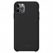 Spigen Silicone Fit Case - силиконов (TPU) калъф за iPhone 11 Pro Max (черен)  1
