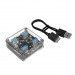 Orico USB 3.0 Hub 4 Port - 4-портов USB 3.0 хъб за компютри и лаптопи (прозрачен)  2