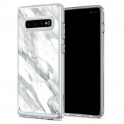 Spigen Ciel Cyrill Cecile Marble Case - дизайнерски удароустойчив кейс за Samsung Galaxy S10 Plus (бял)