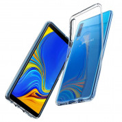 Spigen Liquid Crystal Case - тънък качествен силиконов (TPU) калъф за Samsung Galaxy A7 (2018) (прозрачен)  2
