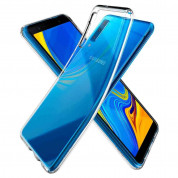Spigen Liquid Crystal Case - тънък качествен силиконов (TPU) калъф за Samsung Galaxy A7 (2018) (прозрачен)  1