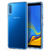 Spigen Liquid Crystal Case - тънък качествен силиконов (TPU) калъф за Samsung Galaxy A7 (2018) (прозрачен) 