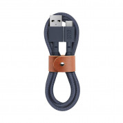 Native Union Belt Cable USB-A to USB-C - здрав плетен кабел за устройства с USB-C порт (син) (120 см)