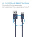 Native Union Belt Cable USB-A to USB-C - здрав плетен кабел за устройства с USB-C порт (син) (120 см) 3