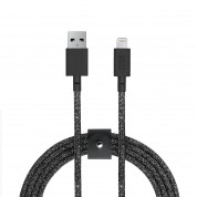 Native Union Belt Cable XL Lightning - здрав плетен кабел за устройства с Lightning порт (черен) (300 см)