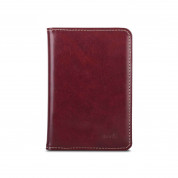 Moshi Passport Holder - стилен калъф за паспорт от веган кожа (бургунди) 1