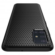 Spigen Liquid Air Case - силиконов (TPU) калъф с висока степен на защита за Samsung Galaxy A51 (черен-мат)  5