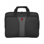 Wenger Legacy 16 Double Gusset Messenger - стилна и функционална чанта за MacBook и преносими компютри до 16 инча (черен)