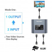 TeckNet CHD01003GA01 HDMI Switch Splitter - двупосочен HDMI превключвател за компютри и монитори 2