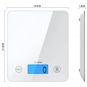 TechRise HKS05651WA01 Kitchen Scale Digital - кухненска везна с дисллей за измерване на теглото на хранителни продукти (бял) 2