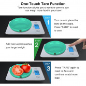 TechRise HKS05651WA01 Kitchen Scale Digital - кухненска везна с дисллей за измерване на теглото на хранителни продукти (бял) 3