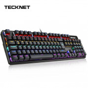 TeckNet EMK01020BD01 LED Illuminated Mechanical Gaming Keyboard (QWERTZ) - механична геймърска клавиатура с LED подсветка (за PC)