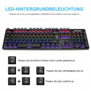 TeckNet EMK01020BD01 LED Illuminated Mechanical Gaming Keyboard (QWERTZ) - механична геймърска клавиатура с LED подсветка (за PC) 1