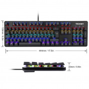 TeckNet EMK01020BD01 LED Illuminated Mechanical Gaming Keyboard (QWERTZ) - механична геймърска клавиатура с LED подсветка (за PC) 5