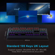 TeckNet Kumara EMK01027BK01 LED Illuminated Mechanical Gaming Keyboard - механична геймърска клавиатура с LED подсветка (за PC) 6