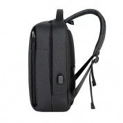 Fipilock Multifunctional Backpack 16 in. - многофункционална раница с USB-C изход за зареждане и отключване с пръстов отпечатък (черен) 2