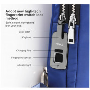 Fipilock Fingerprint Shoulder Bag 13 in. - чанта за рамо с отключване с пръстов отпечатък (черен) 3