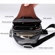 Fipilock Fingerprint Shoulder Bag 13 in. - чанта за рамо с отключване с пръстов отпечатък (черен) 5