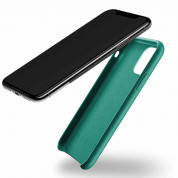 Mujjo Leather Wallet Case - кожен (естествена кожа) кейс с джоб за кредитна карта за iPhone 11 (зелен) 5