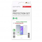 4smarts 360° Premium Protection Set UltraSonix - тънък силиконов кейс и стъклено защитно покритие за дисплея на Samusg Galaxy S20, S20 5G (прозрачен) 1