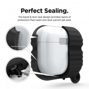 Elago Airpods Pro Waterproof Hang Case - водоустойчив силиконов калъф с карабинер за Apple Airpods Pro (черен) 2