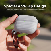 Elago Airpods Pro Waterproof Hang Case - водоустойчив силиконов калъф с карабинер за Apple Airpods Pro (бял-фосфор) 4