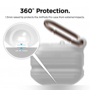Elago Airpods Pro Waterproof Hang Case - водоустойчив силиконов калъф с карабинер за Apple Airpods Pro (бял-фосфор) 2