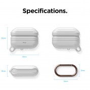 Elago Airpods Pro Waterproof Hang Case - водоустойчив силиконов калъф с карабинер за Apple Airpods Pro (бял-фосфор) 7