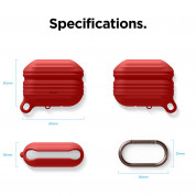 Elago Airpods Pro Waterproof Hang Case - водоустойчив силиконов калъф с карабинер за Apple Airpods Pro (червен) 6