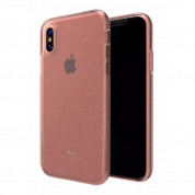 Skech Matrix Sparkle Case - удароустойчив TPU калъф за iPhone XS Max (розов)