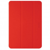 Macally Stand Case - полиуретанов калъф и поставка за iPad 7 (2019), iPad 8 (2020), iPad 9 (2021) (червен)