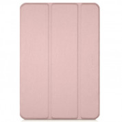 Macally Stand Case - полиуретанов калъф и поставка за iPad 7 (2019), iPad 8 (2020), iPad 9 (2021) (розов)