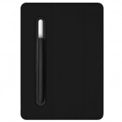 Macally Stand Pen Case - полиуретанов калъф и поставка с отделение за Apple Pencil за iPad 7 (2019), iPad 8 (2020) (черен) 10