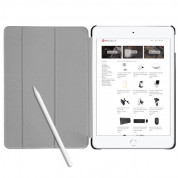 Macally Stand Pen Case - полиуретанов калъф и поставка с отделение за Apple Pencil за iPad 7 (2019), iPad 8 (2020) (черен) 2